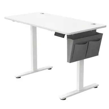 Ochama x SONGMICS Höhenverstellbarer Schreibtisch, 120 x 60 cm, Memory-Funktion, USB-C-Anschluss, weiß