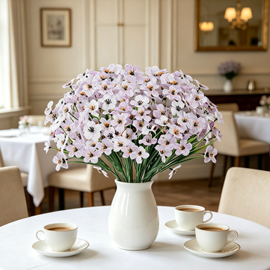 4Pcs 13in/33cm
Artificial Flowers for Outdoor,No Fade Fake Plastic Flowers Faux Plants for Decoration Hanging Planters Indoor Outside Garden Porch Window Box Home Wedding Farmhouse(white)