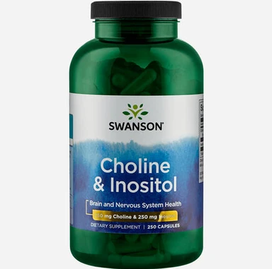 Swanson Choline 250 mg et Inositol 250 mg - 250 gélules