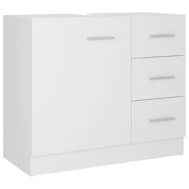 VidaXL make-uptafel - massief hout, wit, 63 x 30 x 54 cm
