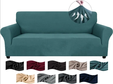 YSTYLE Stretch-Sofabezug, Couchbezug für Couch und Sofa, Möbelschutzbezug mit elastischem Boden, 3-Sitzer, SJ, Türkis
