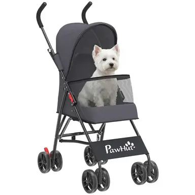 PawHut Dog Stroller, Foldable Cat Dog Pram for Miniature Breeds, Pet  Stroller with Canopy, 360 Swivel EVA Wheels, Brake Gree | Carriers Travel  Products | Joybuy