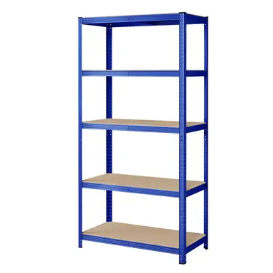 SONGMICSHOME  5-Tier Shelving Unit, Steel Shelving Unit for Storage, Tool-Free Assembly, for Garage, Shed, Load Capacity 600 kg, 50 x 100 x 200 cm, Blue