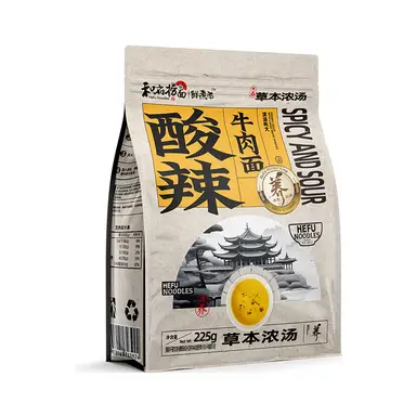Hefu noodle zuur en pittige rundvleesnoedels 225 g