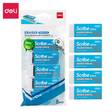 Deli Soft Radiergummis, Schulbedarf, 5er-Pack