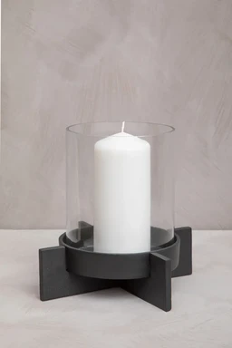 Fifty Five South Candle Holder Hapax Black/Glass Large