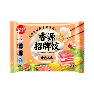 FRESHASIA Raviolis au porc et maïs - 400 g