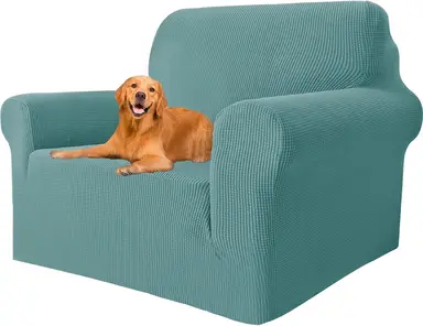 YSTYLE Stretch Sofa-Bezug, Couchbezug für Couch und Sofa, Möbelschutzbezug für Sofa mit elastischem Boden, 1-Sitzer, LM, Hellblau