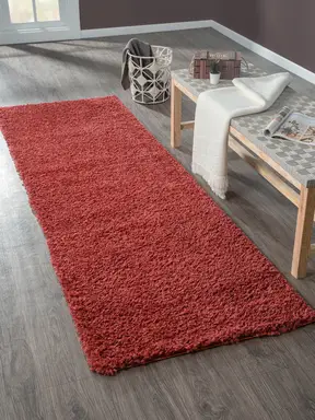 My Flair Teppich "My Shaggy" rechteckig weinrot 250 x 80 cm