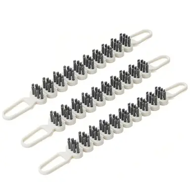 JORDAN&JUDY Bendable Crevice Brush Set, 3-Piece, Bathroom/ Faucet/Kitchen Cleaner, ABA+PP, Soft Bristles for Hard-to-Reach Areas, 23*3*2cm