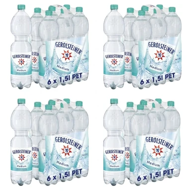 Vorteilspack 4 x Gerolsteiner Medium Mineralwasser 6x1.5 L