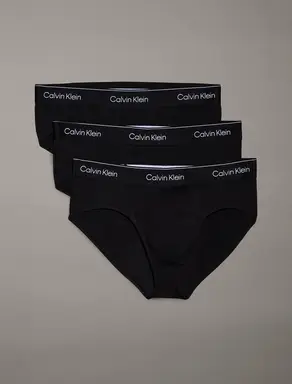 Calvin Klein Hip Brief 3-pack, zwart, met DTM WB, heren XS
