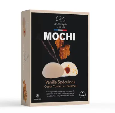 LA COMPAGNIE DU MOCHI Lot de 6 mochis glacés vanille spéculoos et cœur caramel - 198 g