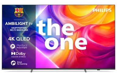 Philips Ambilight 'The One' 75PUS9000 4K QLED Smart TV - 75 Zoll Display mit P5 Perfect Picture Engine Ultra HD, Titan OS, Dolby Vision und Dolby Atmos Sound