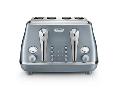 De’Longhi Icona Metallics 4 Slice Toaster, Blue, CTOT4003.AZ