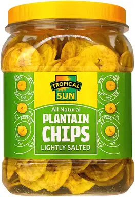 Tropical Sun Plantain Chips Lightly Salted   450g