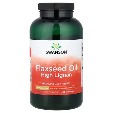 Swanson Flaxseed Oil Omega-3 Heart Health - 200 Softgels