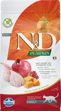 Farmina N&D Caille et potiron pour chat adulte - 1,5 kg