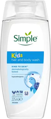 Simple 2 in 1 Shower Gel & Shampoo 225ml