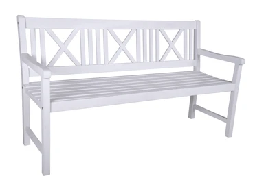 Garden Pleasure Bank MALMÖ, 3-Sitzer 154 x T 59 x H 89 cm, Weiß