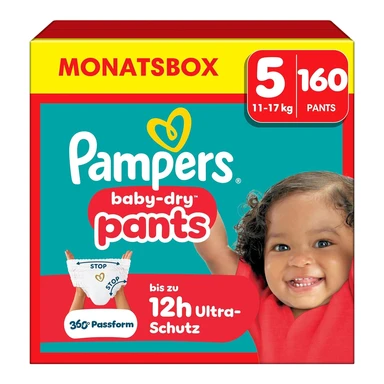 Pampers Baby Dry Pants Größe 5 Junior 11-17kg Monatsbox 160 Stück