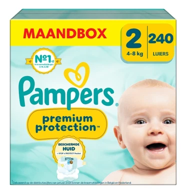 Pampers Premium Protection Luiers Maat 2 – 240 Luiers (Voordeelverpakking)