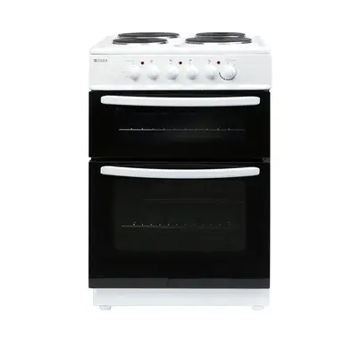 Haden HEST60W 60cm Twin Cavity Electric Cooker - White - A Rated
