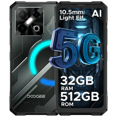 DOOGEE Blade GT Pro 5G Rugged Smartphone, 32GB RAM + 512GB Storage, 6.72 inch FHD+ 120Hz Display, 100MP AI Camera, Dual SIM, NFC
