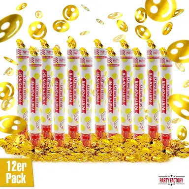 Party Factory gelbe Smiley-Party-Popper 40 cm