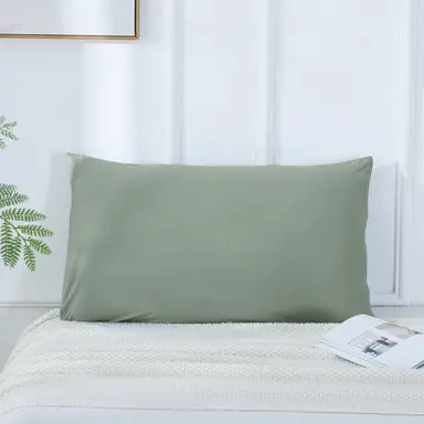 MEROPE, Nylon/Spandex Cooling-feel Pillowcase, 50x75cm, grey green, 1pack