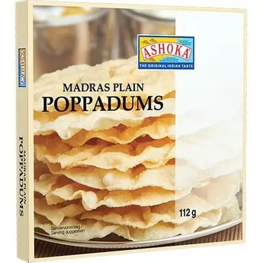 ASHOKA Poppadoms Madras Plain 112 G