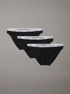 Calvin Klein Bikini Briefs 3-Pack Icon Logo Black L