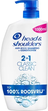 Head & Shoulders Classic 2-in-1 Anti-Roos Shampoo + Conditioner - 1000ml - Pomp