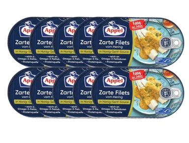 Appel MSC zarte Heringsfilets in Honig-Senf-Sauce mit Dill verfeinert 190 g X 10