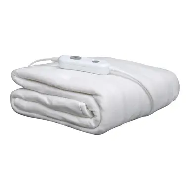 Daewoo King Size Electric Heated Underblanket – 3-Heat Settings, Overheat Protection, 110 W Power, 142 × 150 cm – White