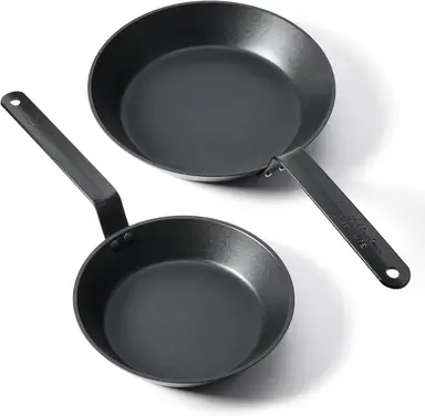SENSARTE Nonstick Frying Pan Set 2-Piece, Oven Safe Skillets with Swiss Coating, Induction Compatible Chef Pan Set, Dishwasher Safe Cooking Pans, PFOA PFOS Free, 8 and 10 Inch