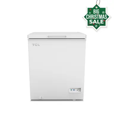 TCL CF126EWE0 Freezer 98L Includes Storage Basket, Counter-balanced lid, Suitable for Various Application Scenarios, Adjustable Temperature Controller, Adjustable Feet [Energy Class E]
