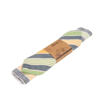 Dexam Placemat & Servetset Sintra Gestreept 100% Katoen Groen/Geel