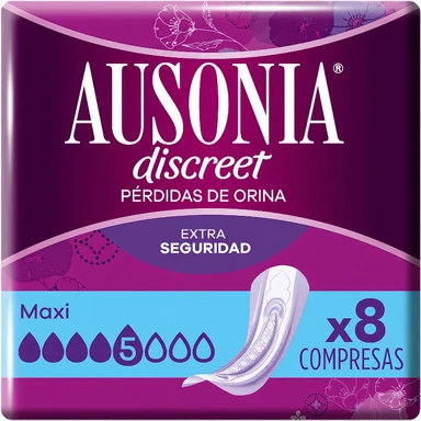 DISCREET compresas incontinencia maxi 8u