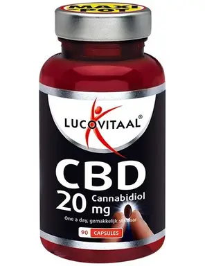 Lucovitaal CBD 20 mg Capsules 100% PUUR 90 capsules MAXI POT