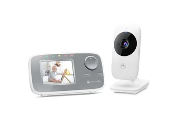 Motorola Nursery VM482 - Babyphone mit Kamera - 2.4 Zoll Farbdisplay - Infrarot Nachtsicht - Digitaler Zoom - Temperatur - Weiß