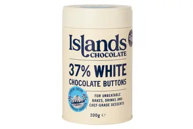 Islands Chocolate 37% White Christmas Chocolate Buttons 200g