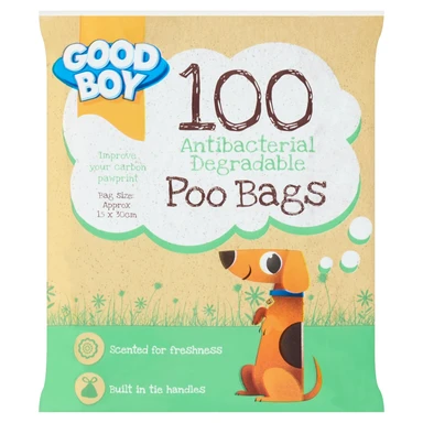 Good Boy 100 Antibacterial Degradable Poo Bags