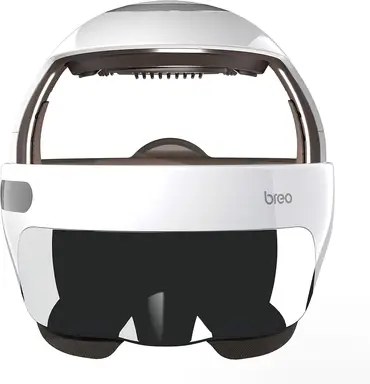 Breo iDream5s Electric Head Massager, Eye & Neck Massage Helmet with Heat, Kneading, Pressure, APP Control Scratcher for Relax