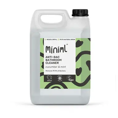 Miniml Anti-Bac Bathroom Cleaner Refill, Cucumber & Mint, 5l