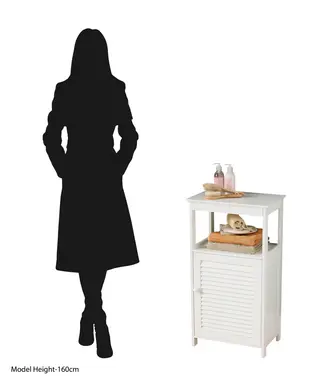 Maison by Premier Shutter White Wood Floor Cabinet