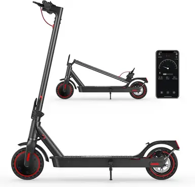 iScooter i9 Electric Scooter, Electric Scooters Adult with 8.5 Inch Honeycomb Solid Tire, 30km Long Range, 3 Speed Mode, Foldable Fast E Scooter with App Control, Double Braking System