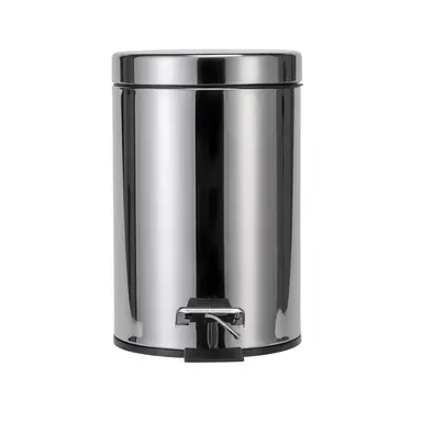 Croydex 3L Soft Close Bathroom Bin - Chrome