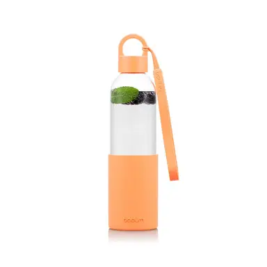 Bodum MELIOR Glass Water Bottle 0.5L - Bellini Orange