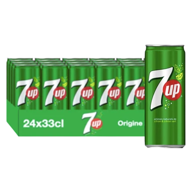 SEVEN UP Lot de 24 canettes de soda - 24 x 33 cl
